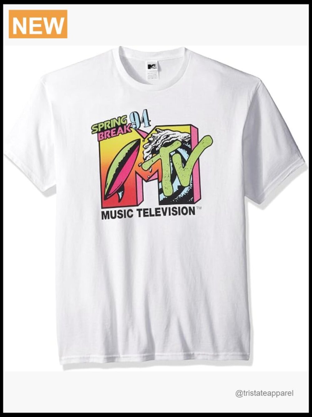 Men's Logo Print Short Sleeve T-Shirt Size L White